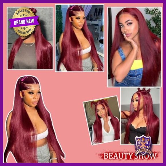 30 Inch Human Hair Lace Front Wig Glueless Straight Full Frontal 13x4